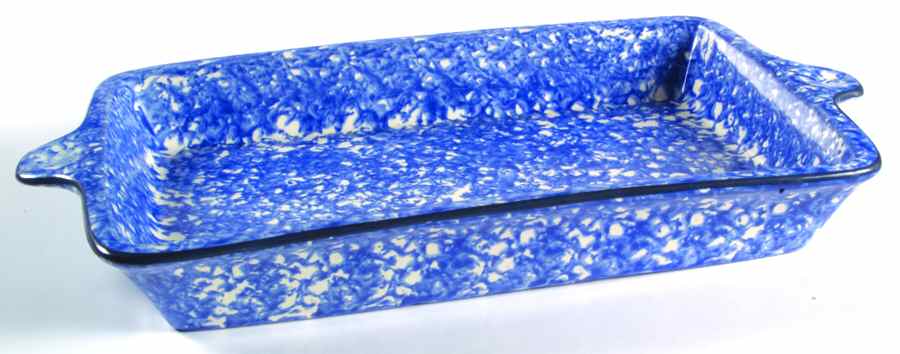 Town & Country Blue 16" Rectangular Baker by Stangl-1