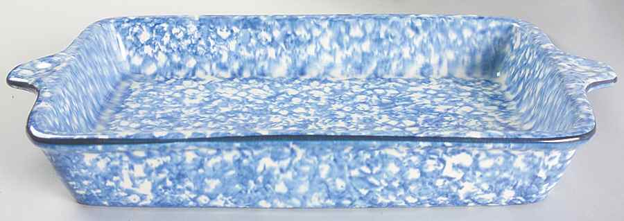 Town & Country Blue 13'' Rectangular Baker by Stangl-1