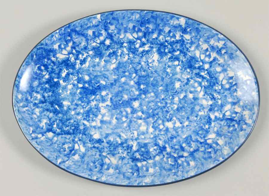 Town & Country Blue 11" Oval Serving Platter by Stangl-1