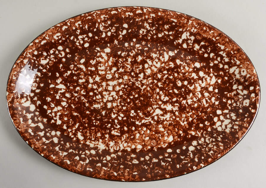 Town & Country Brown 14" Oval Serving Platter by Stangl-1