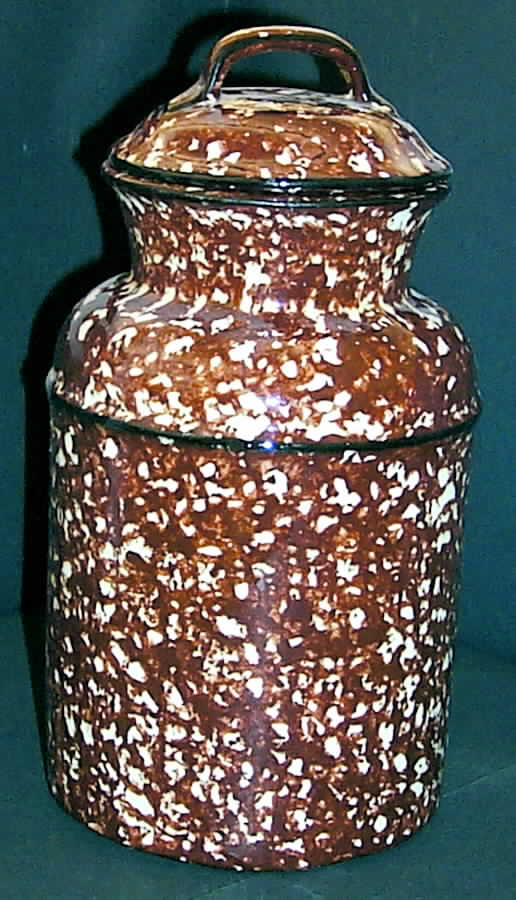 Town & Country Brown Canister/Milk Pail & Lid by Stangl-1
