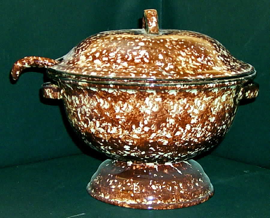 Town & Country Brown Tureen & Lid w/Ladle by Stangl-1