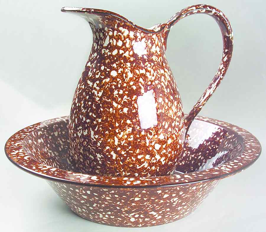 Town & Country Brown 110 Oz Pitcher and Bowl Set by Stangl-1