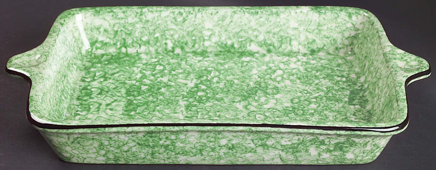 Town & Country Green 13'' Rectangular Baker by Stangl-1
