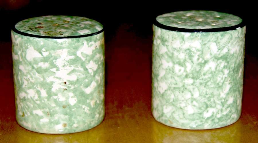 Town & Country Green Salt & Pepper Set by Stangl-1