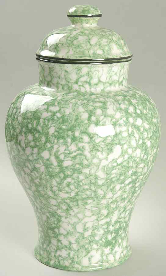 Town & Country Green Large Ginger Jar & Lid by Stangl-1
