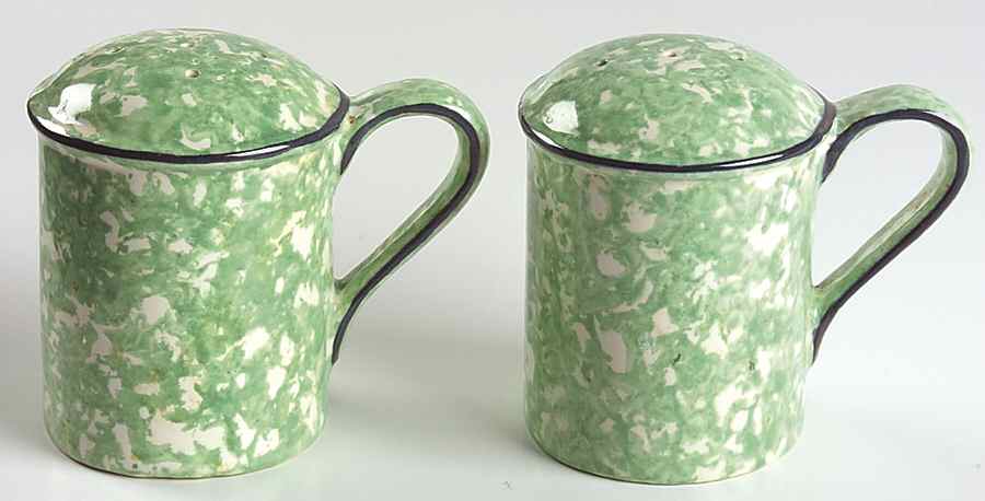 Town & Country Green Salt & Pepper Set by Stangl-1