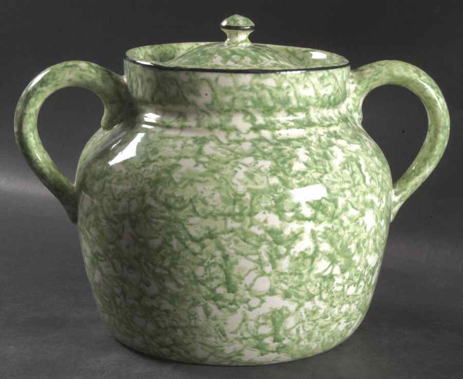 Town & Country Green Bean Pot & Lid by Stangl-1