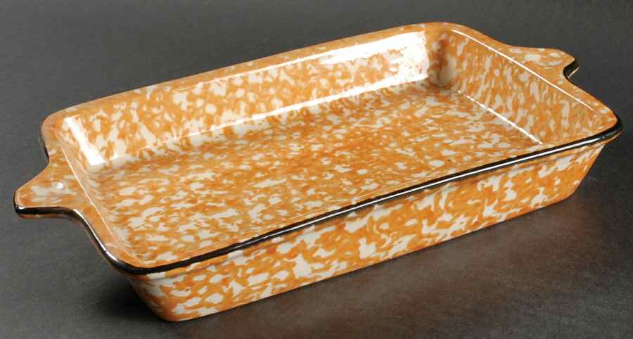 Town & Country Orange 13'' Rectangular Baker by Stangl-1