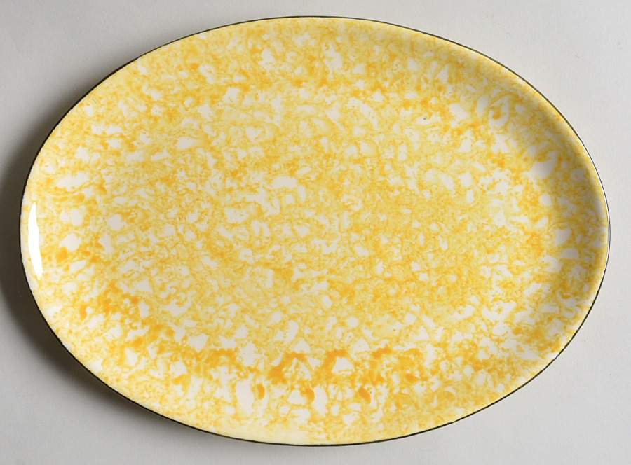 Town & Country Yellow 11" Oval Serving Platter by Stangl-1
