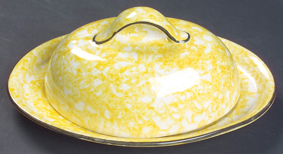 Town & Country Yellow Oval Covered Butter by Stangl-1