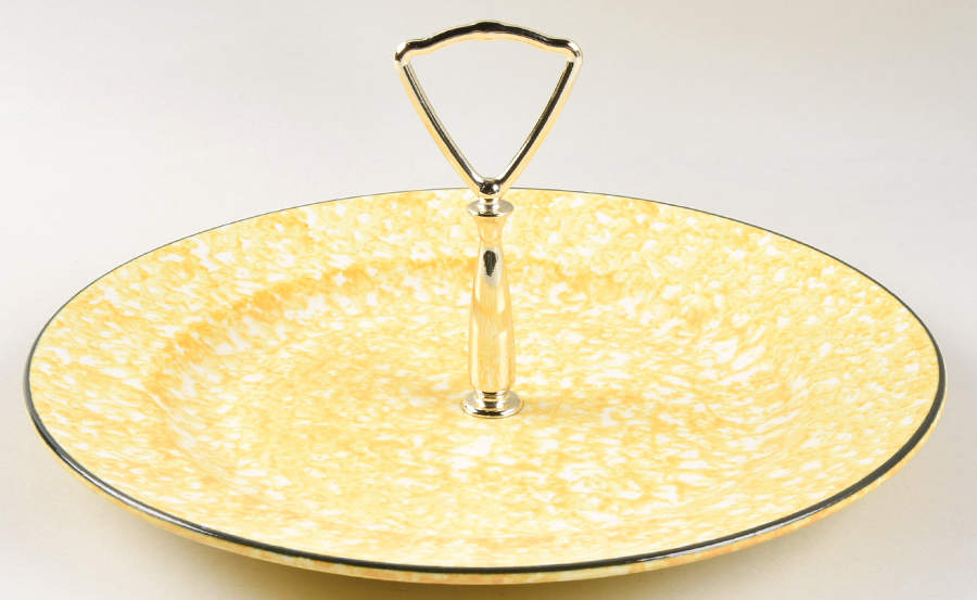 Town & Country Yellow Round Serving Plate with Handle (DP) by Stangl-1