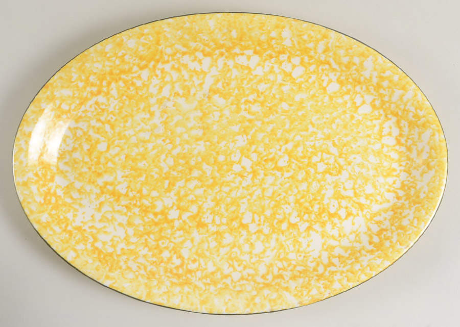 Town & Country Yellow 15" Oval Serving Platter by Stangl-1
