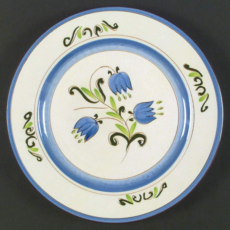 Tulip Blue Dinner Plate by Stangl-1