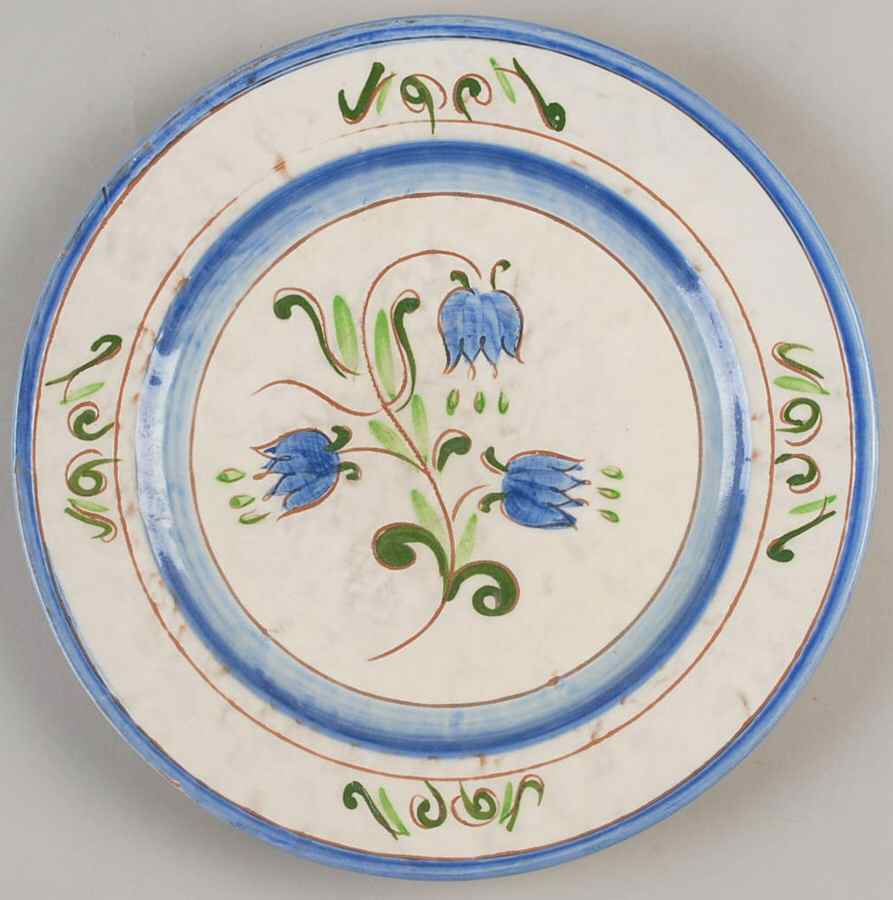 Tulip Blue (Terra Rose Line) Luncheon Plate by Stangl-1
