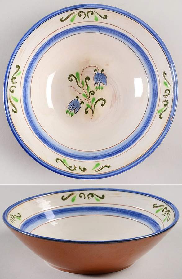 Tulip Blue (Terra Rose Line) 8" Round Vegetable Bowl by Stangl-1