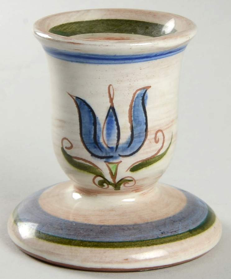 Tulip Blue (Terra Rose Line) 3" Candlestick by Stangl-1
