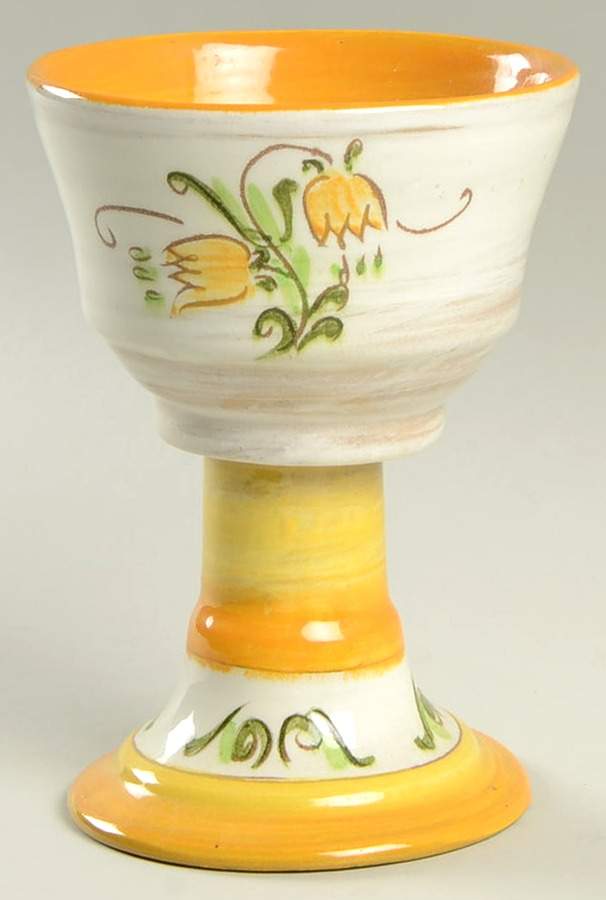 Tulip Yellow (Terra Rose Line) 8 Oz China Goblet by Stangl-1