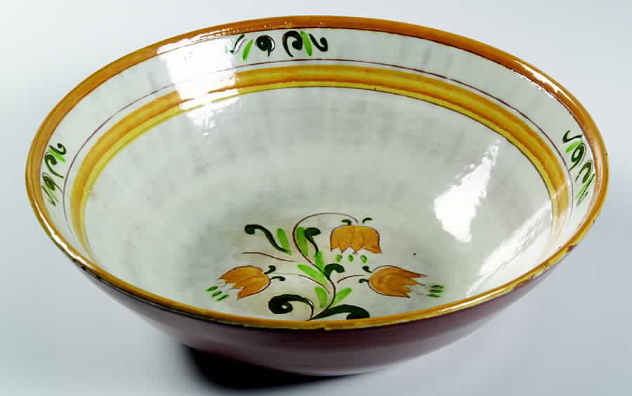 Tulip Yellow (Terra Rose Line) 11" Large Salad Serving Bowl by Stangl-1