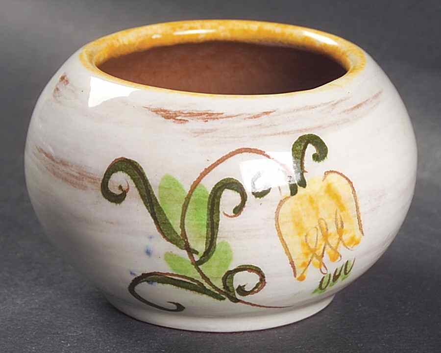 Tulip Yellow (Terra Rose Line) Mini Open Sugar Bowl by Stangl-1