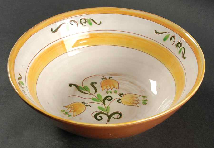 Tulip Yellow (Terra Rose Line) 10" Large Salad Serving Bowl by Stangl-1