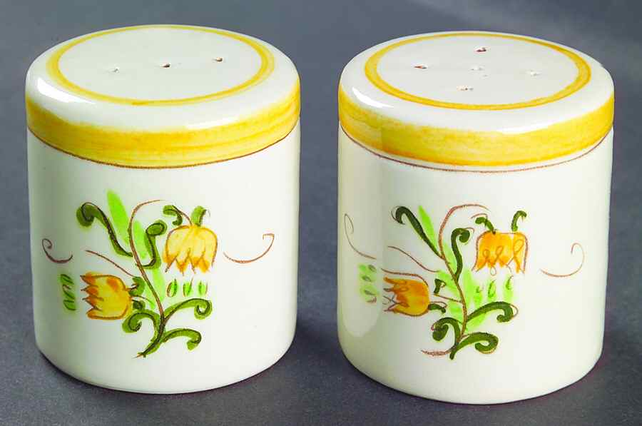 Tulip Yellow (Not Terra Rose Line) Salt & Pepper Set by Stangl-1