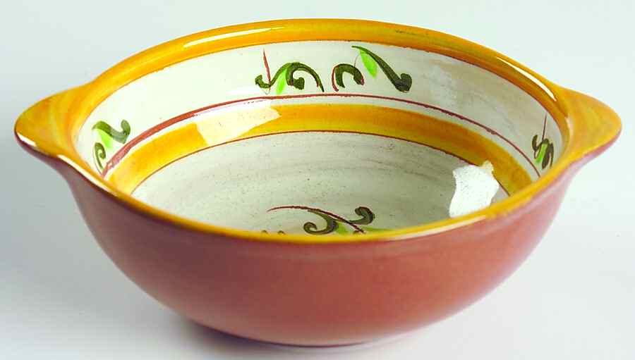 Tulip Yellow (Not Terra Rose Line) Lugged Soup Bowl by Stangl-1
