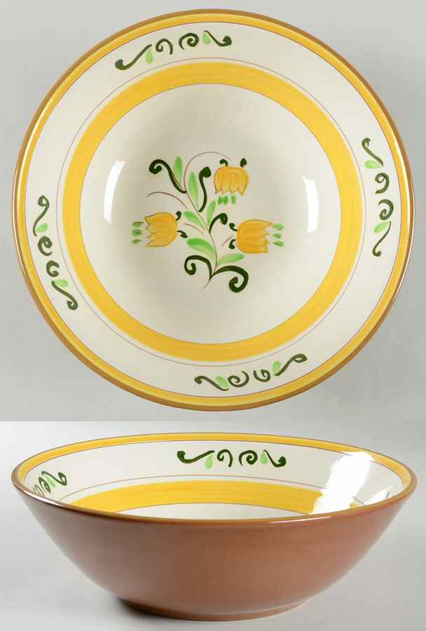 Tulip Yellow (Not Terra Rose Line) 10" Round Vegetable Bowl by Stangl-1