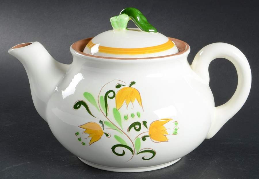 Tulip Yellow (Not Terra Rose Line) Teapot & Lid by Stangl-1