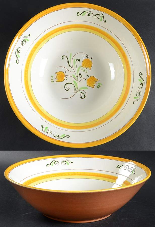 Tulip Yellow (Not Terra Rose Line) 11" Large Salad Serving Bowl by Stangl-1