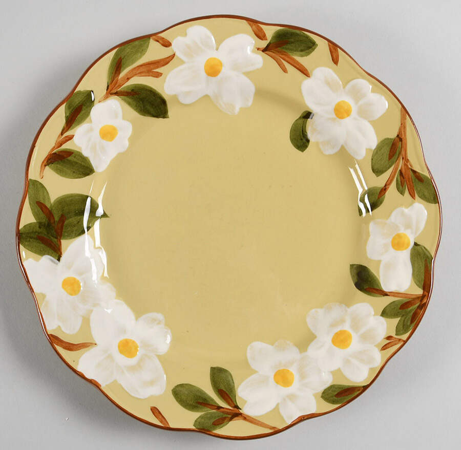 White Dogwood Dinner Plate by Stangl-1