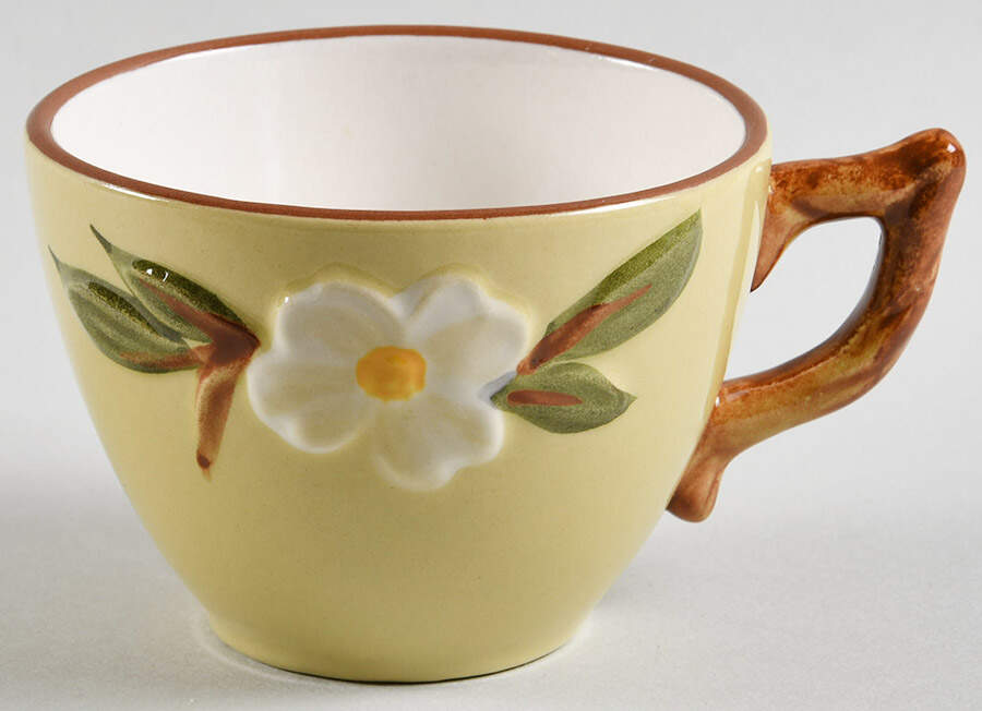 White Dogwood Flat Cup by Stangl-1