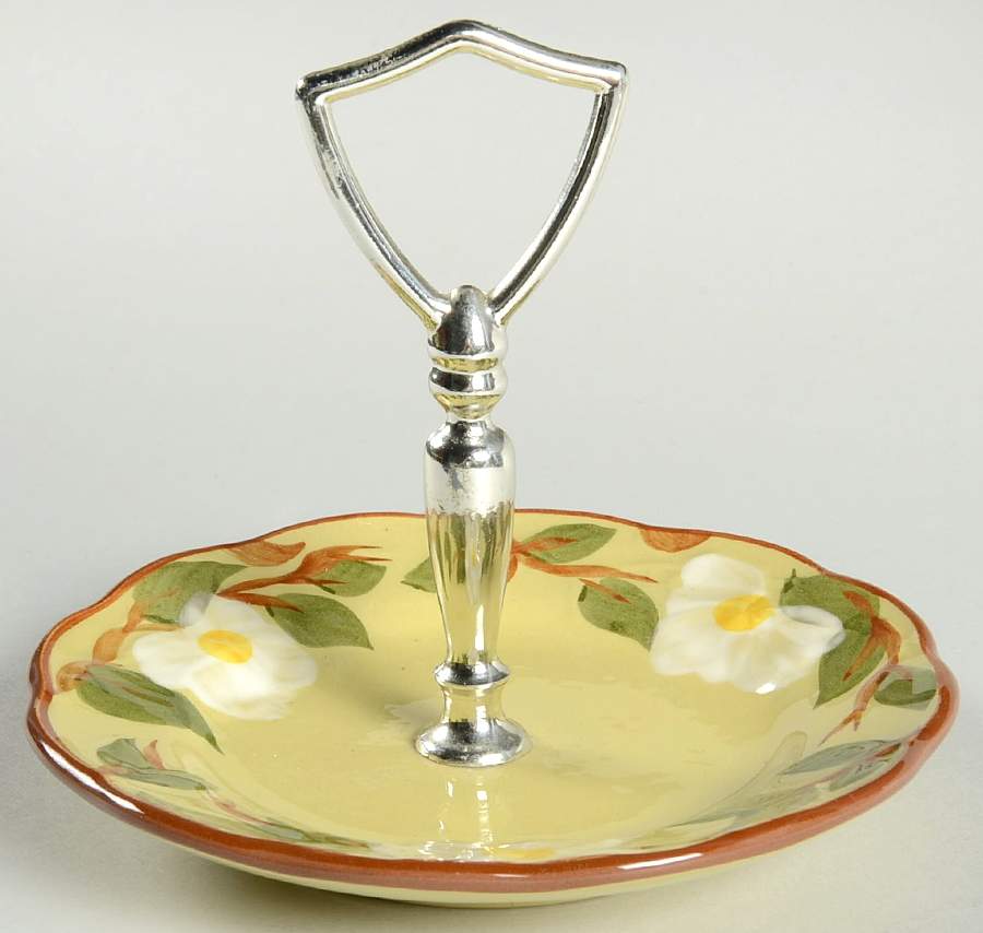 White Dogwood Tidbit-Bread and Butter Plate by Stangl-1