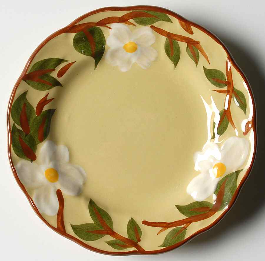 White Dogwood Bread & Butter Plate by Stangl-1