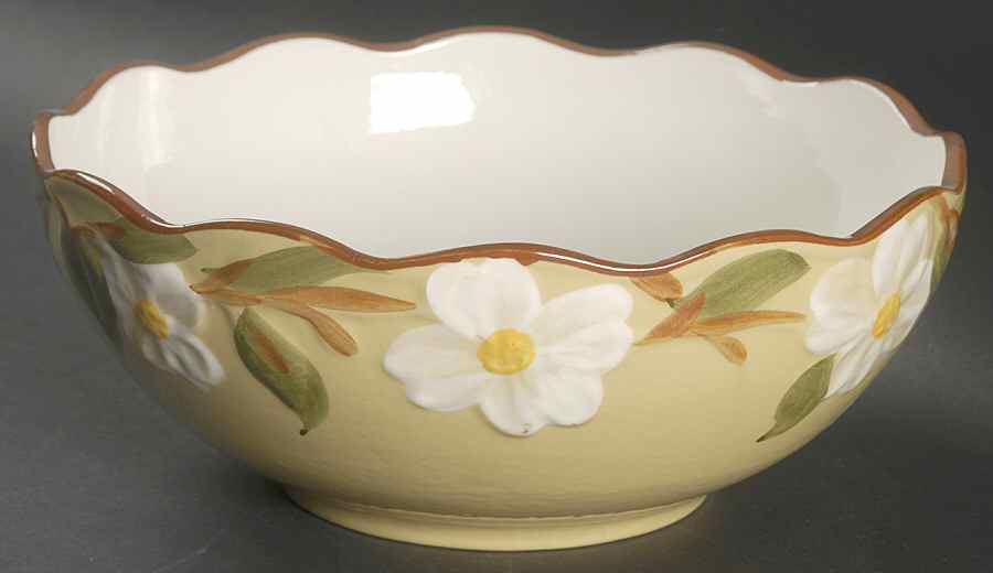 White Dogwood 8" Round Vegetable Bowl by Stangl-1