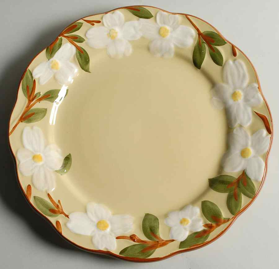 White Dogwood 12" Chop Plate (Round Platter) by Stangl-1
