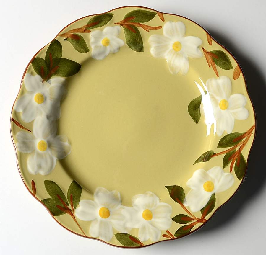 White Dogwood Dinner Plate by Stangl-1