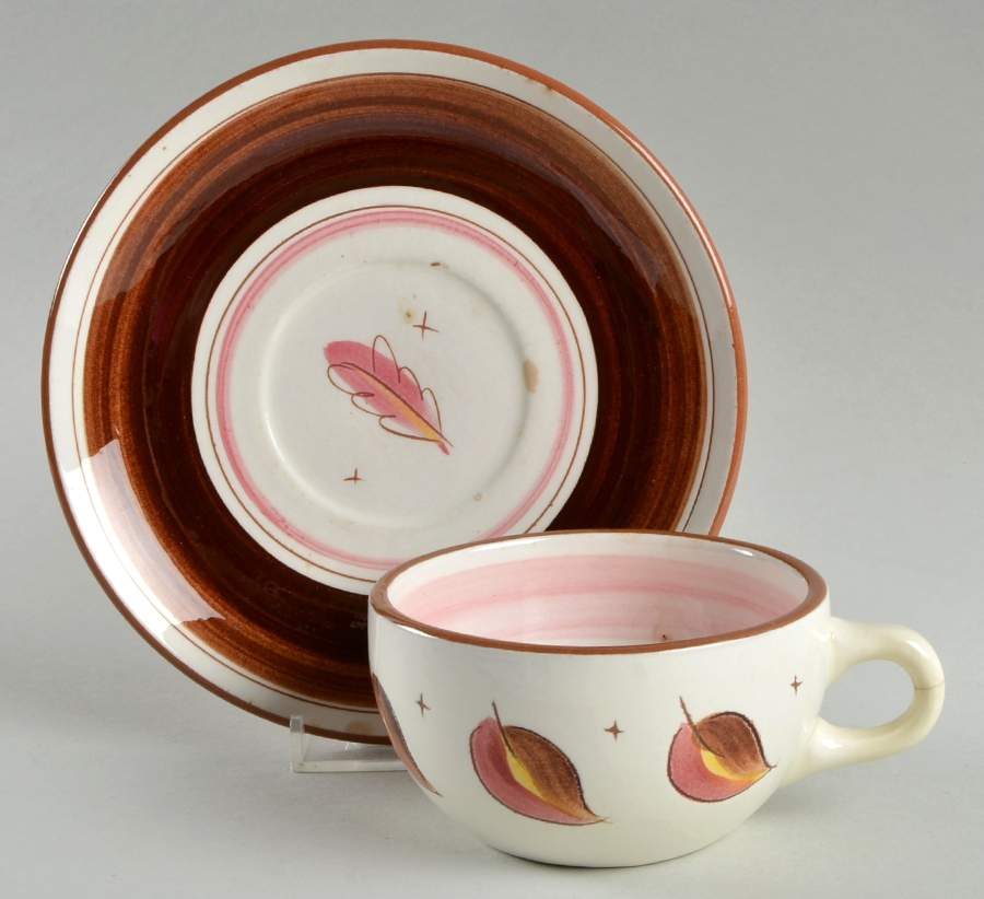 Windfall Flat Cup & Saucer Set by Stangl-1