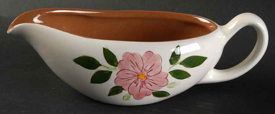 Wild Rose Gravy Boat by Stangl-1