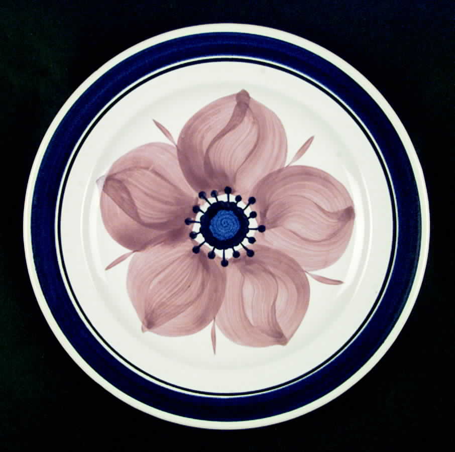 Wood Rose (White Body) Dinner Plate by Stangl-1