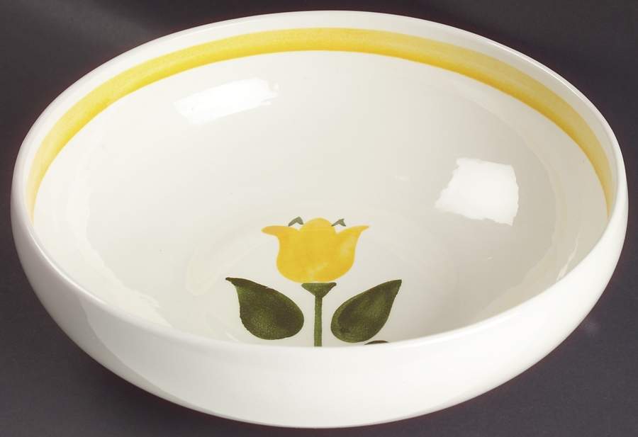 New Tulip Yellow 9" Salad Serving Bowl by Stangl-1