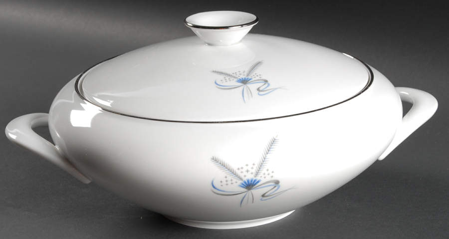 Harvest Stars Blue Round Covered Vegetable by Stonegate-1