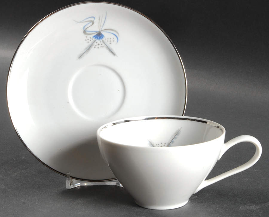 Harvest Stars Blue Flat Cup & Saucer Set by Stonegate-1