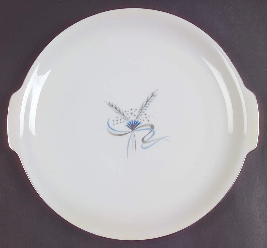 Harvest Stars Blue Handled Cake Plate by Stonegate-1