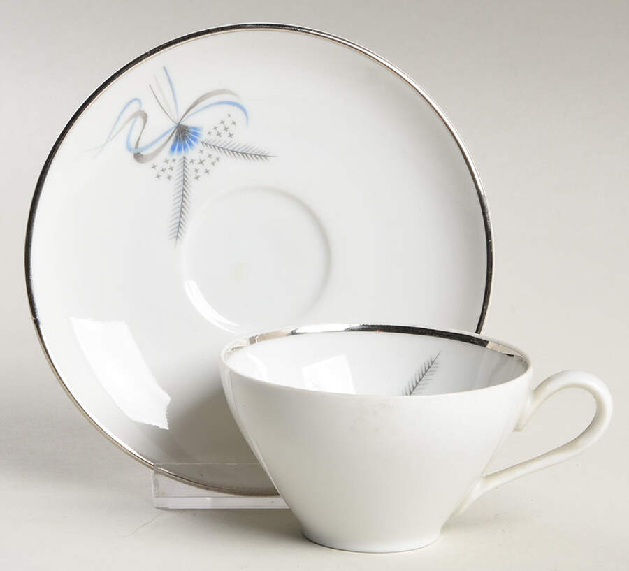 Harvest Stars Blue Flat Demitasse Cup & Saucer Set by Stonegate-1