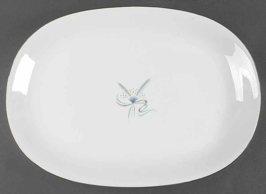 Harvest Stars Blue 16" Oval Serving Platter by Stonegate-1