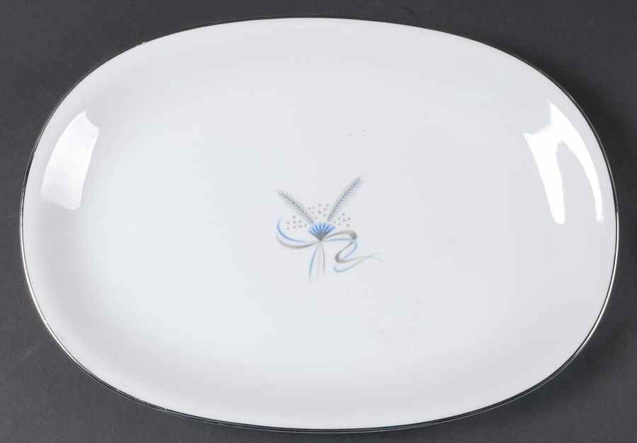 Harvest Stars Blue 13" Oval Serving Platter by Stonegate-1