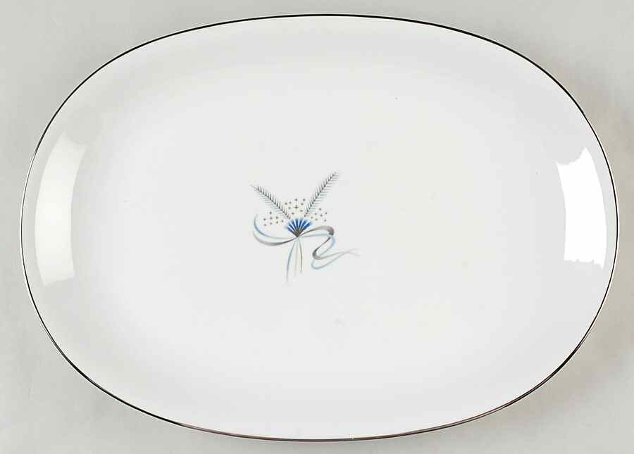 Harvest Stars Blue 15" Oval Serving Platter by Stonegate-1