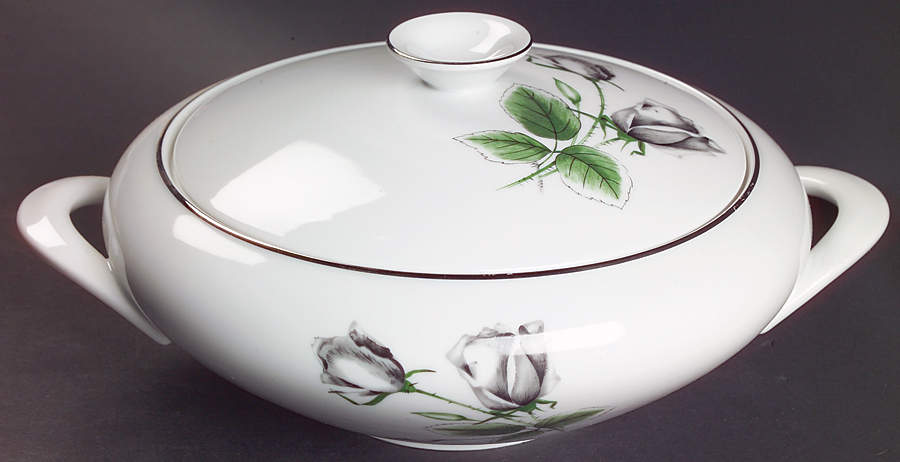 Midnight Rose Round Covered Vegetable by Stonegate-1
