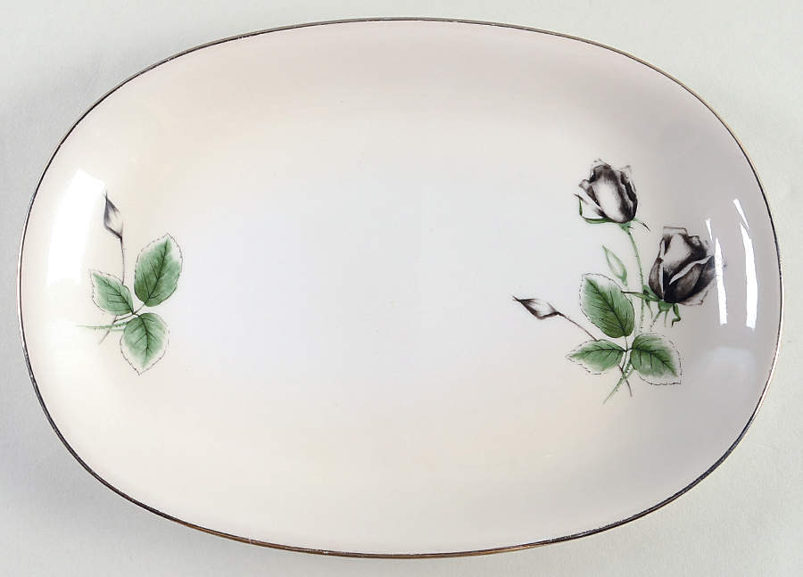 Midnight Rose 10" Oval Serving Platter by Stonegate-1